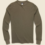 Waffle Crewneck - Olive Brown - RRL - STAG Provisions - Tops - L/S Knit
