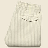 Officer Chino - Cream Multi Stripe - RRL - STAG Provisions - Pants - Twill