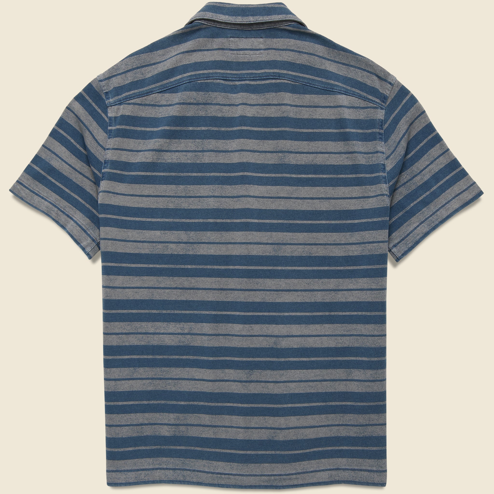 
                          Jasper Camp Shirt - Indigo - RRL - STAG Provisions - Tops - S/S Woven - Stripe
                        