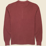 Waffle-Knit Henley - Wine - RRL - STAG Provisions - Tops - L/S Knit