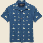 Marshall Embroidered Camp Shirt - Blue - RRL - STAG Provisions - Tops - S/S Woven - Other Pattern