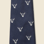 Steer Head Skull Tie - Navy - RRL - STAG Provisions - Accessories - Ties