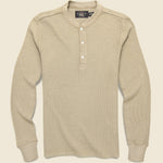 Waffle Knit Henley - Spring Beige - RRL - STAG Provisions - Tops - L/S Knit