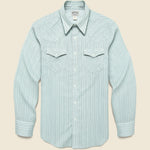 Slim Fit Cowpoke Western Shirt - Blue - RRL - STAG Provisions - Tops - L/S Woven - Other Pattern