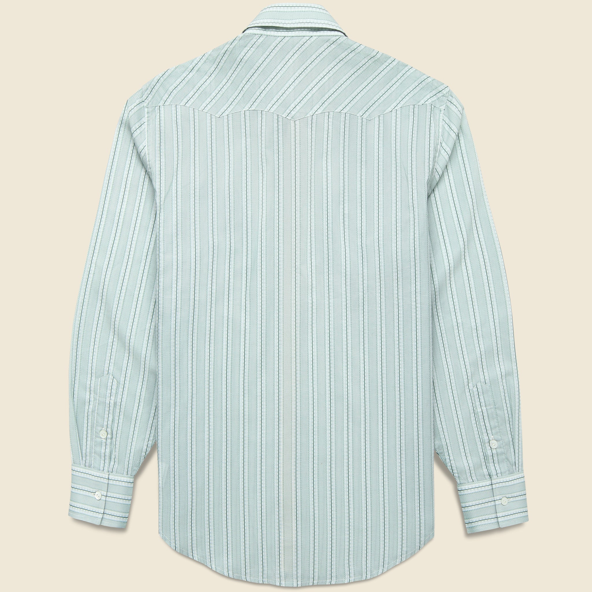 Slim Fit Cowpoke Western Shirt - Blue - RRL - STAG Provisions - Tops - L/S Woven - Other Pattern