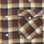 Slim Fit Plaid Western Shirt - Brown - RRL - STAG Provisions - Tops - L/S Woven - Plaid