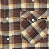 Slim Fit Plaid Western Shirt - Brown - RRL - STAG Provisions - Tops - L/S Woven - Plaid