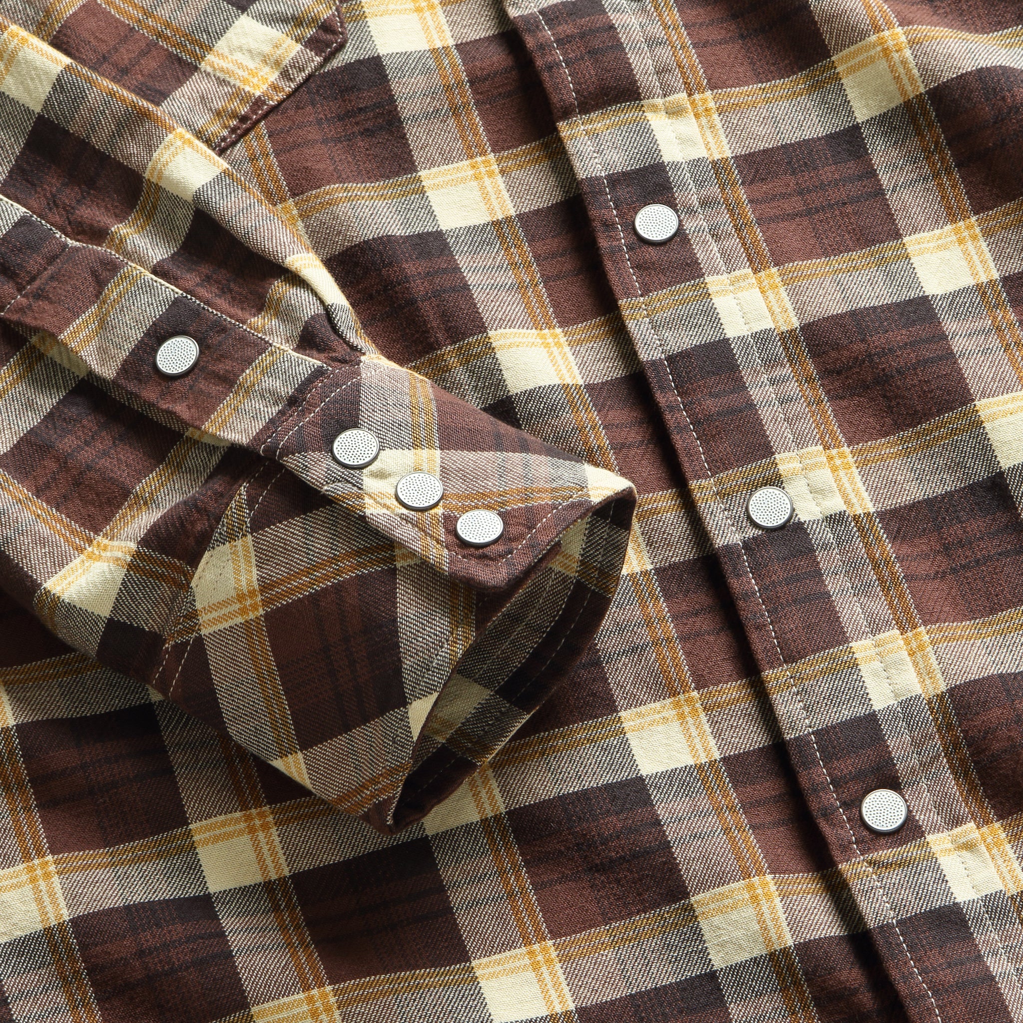 
                          Slim Fit Plaid Western Shirt - Brown - RRL - STAG Provisions - Tops - L/S Woven - Plaid
                        