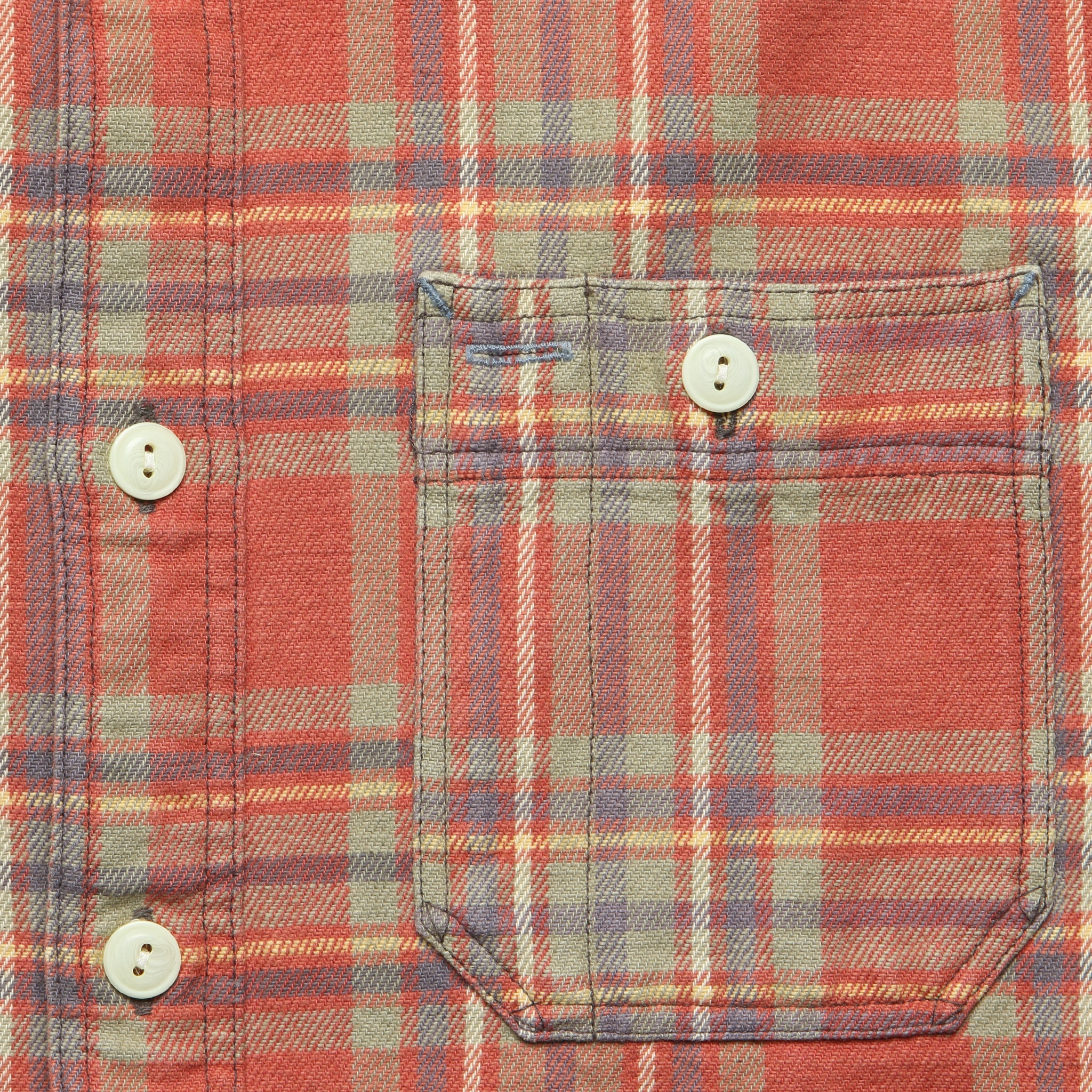 
                          Farrell Workshirt - Red - RRL - STAG Provisions - Tops - L/S Woven - Plaid
                        