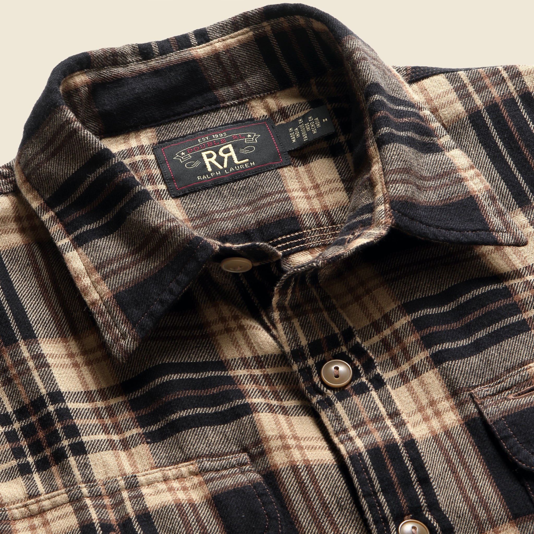 
                          Greyson Workshirt - Black - RRL - STAG Provisions - Tops - L/S Woven - Plaid
                        