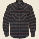 Slim Fit Striped Western Shirt - Navy - RRL - STAG Provisions - Tops - L/S Woven - Stripe
