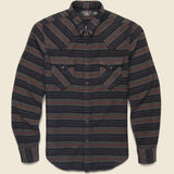 Slim Fit Striped Western Shirt - Navy - RRL - STAG Provisions - Tops - L/S Woven - Stripe
