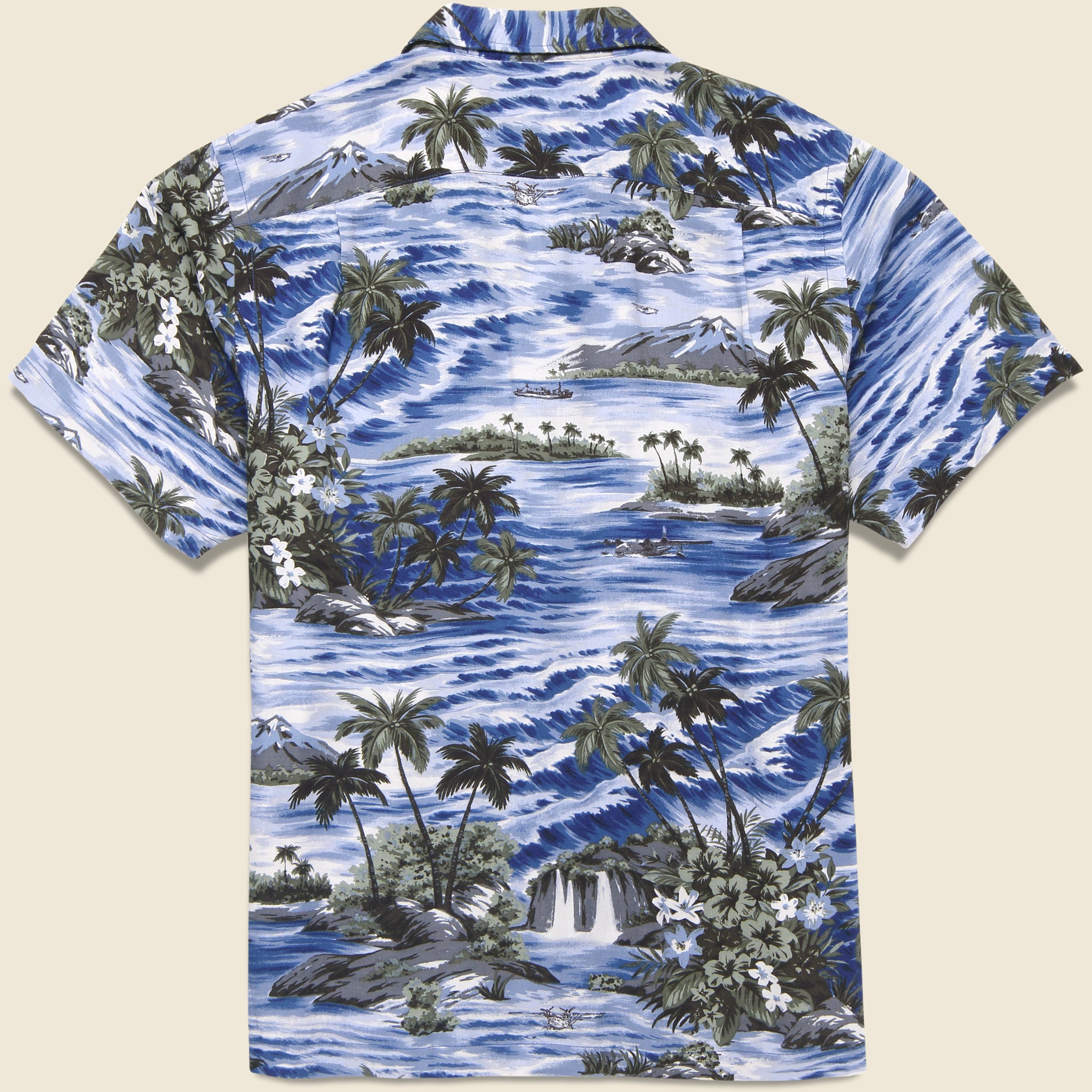 Aloha Camp Shirt - Blue - RRL - STAG Provisions - Tops - S/S Woven - Other Pattern