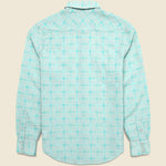Slim Fit Seersucker Western Shirt - Turquoise - RRL - STAG Provisions - Tops - L/S Woven - Other Pattern