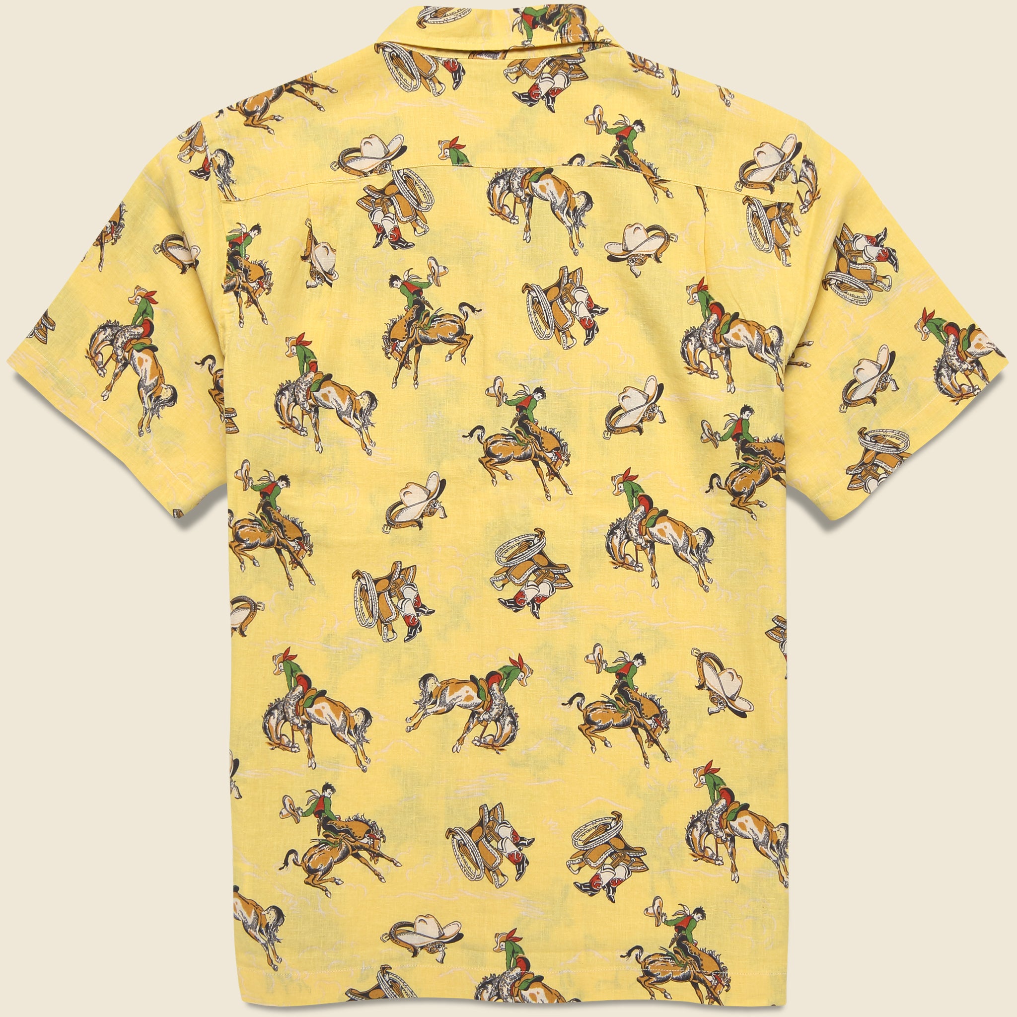 
                          Bronco Camp Shirt - Yellow - RRL - STAG Provisions - Tops - S/S Woven - Other Pattern
                        