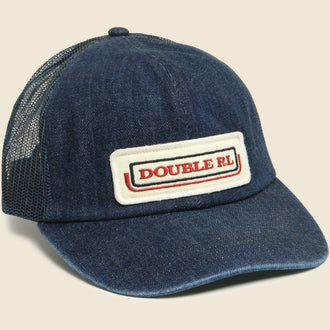 Denim Logo Trucker Hat - Indigo