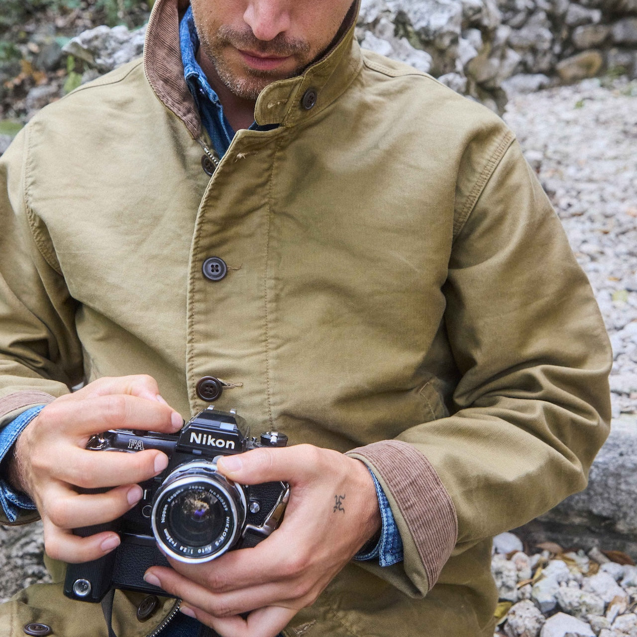 
                          Corduroy Collar Deck Jacket - Khaki (Copy) - RRL - STAG Provisions - Outerwear - Coat / Jacket
                        