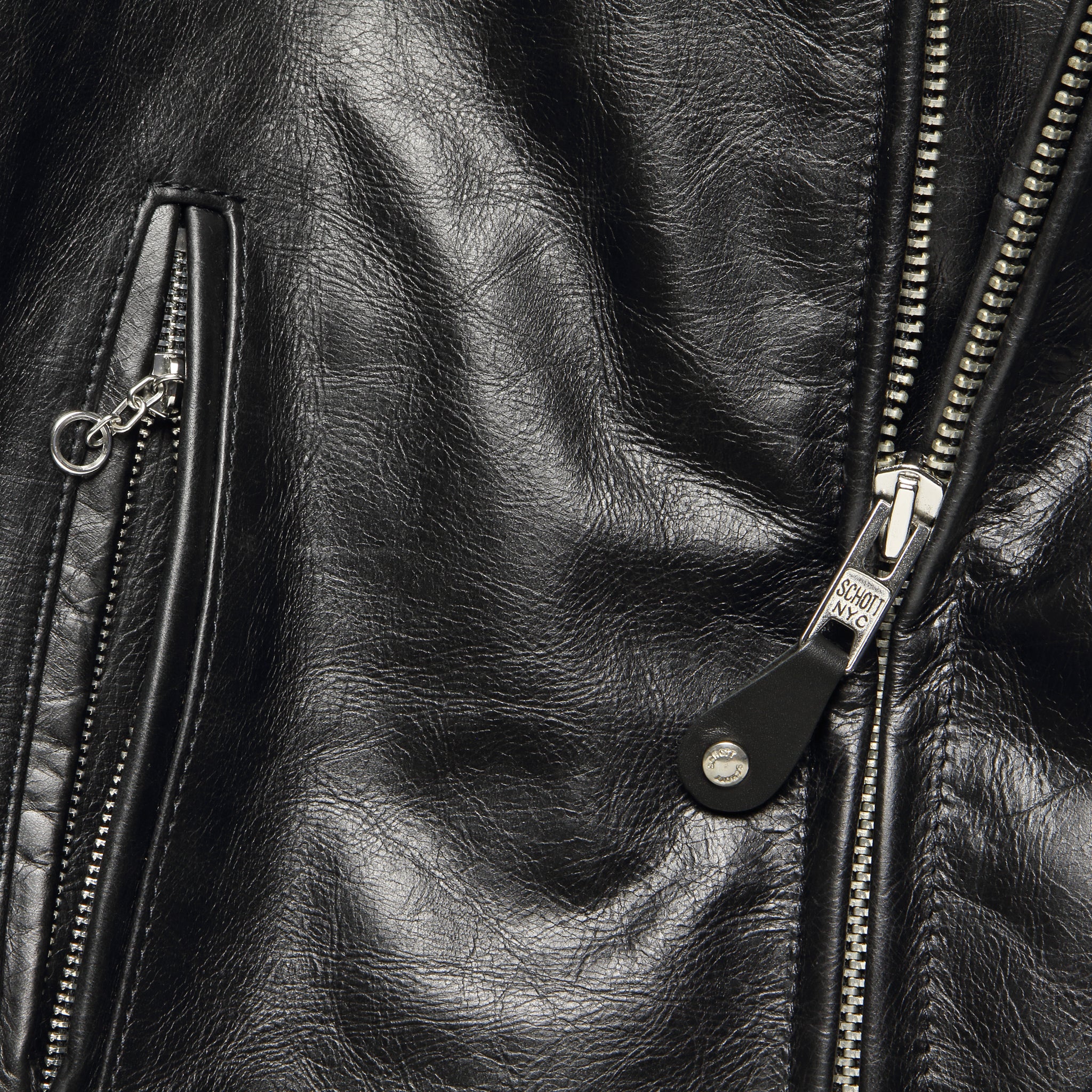
                          Cafe Racer Jacket - Black Leather - Schott - STAG Provisions - Outerwear - Coat / Jacket
                        