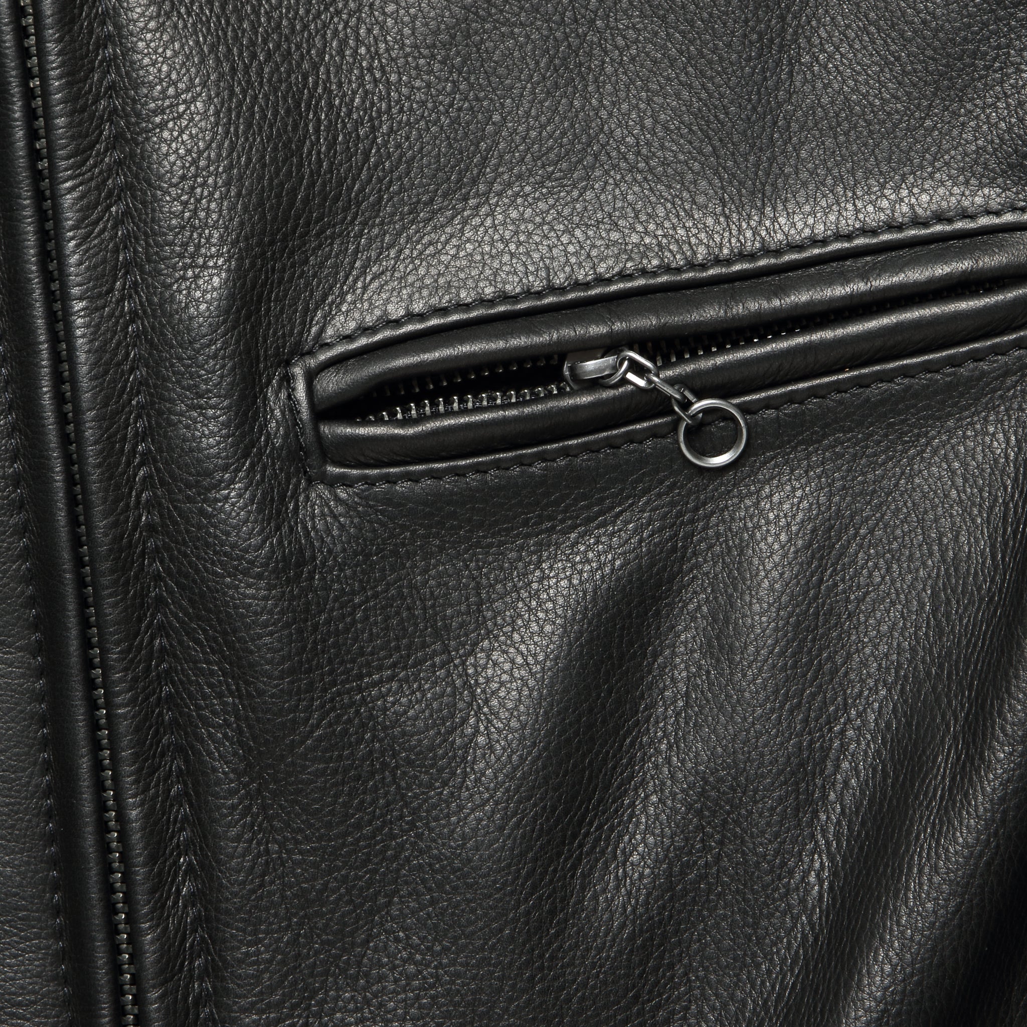Pebbled Cowhide Caf√© Racer Jacket - Black - Schott - STAG Provisions - Outerwear - Coat / Jacket