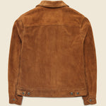 Suede Unlined Trucker Jacket - Saddle - Schott - STAG Provisions - Outerwear - Coat / Jacket