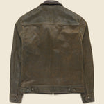 Texas Steerhide Roughout Suede Mechanic Jacket - Olive - Schott - STAG Provisions - Outerwear - Coat / Jacket
