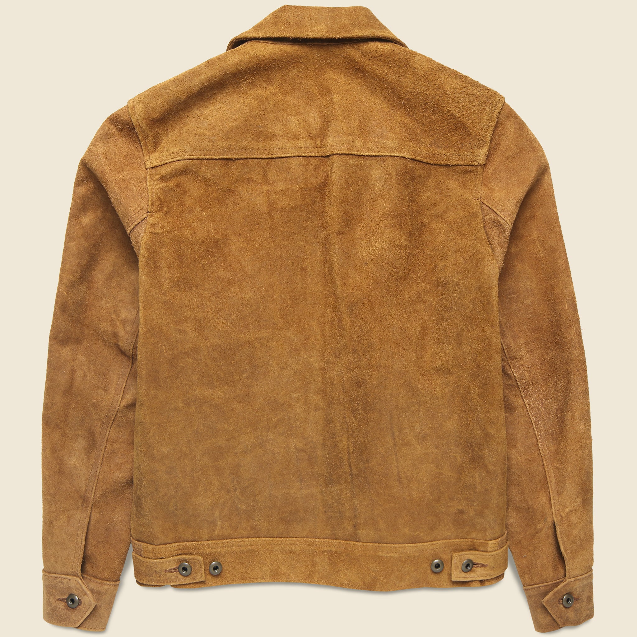 Roughout Suede Trucker Jacket - Brown Suede - Schott - STAG Provisions - Outerwear - Coat / Jacket