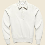 Supima Fleece Polo - Ash - Save Khaki - STAG Provisions - Tops - Fleece / Sweatshirt