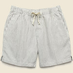 6" Hemp Stripe Easy Shorts - Natural/Grey - Save Khaki - STAG Provisions - Shorts - Lounge