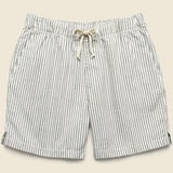 6" Hemp Stripe Easy Shorts - Natural/Grey - Save Khaki - STAG Provisions - Shorts - Lounge