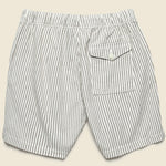 6" Hemp Stripe Easy Shorts - Natural/Grey - Save Khaki - STAG Provisions - Shorts - Lounge