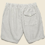 6" Hemp Stripe Easy Shorts - Natural/Grey - Save Khaki - STAG Provisions - Shorts - Lounge