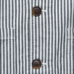Hemp Stripe Blazer - Natural/Navy - Save Khaki - STAG Provisions - Outerwear - Shirt Jacket