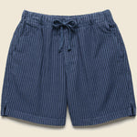 6" Hemp Stripe Easy Shorts - Blue - Save Khaki - STAG Provisions - Shorts - Lounge