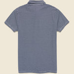 Yarn Dye Jersey Polo - White/Navy - Save Khaki - STAG Provisions - Tops - S/S Knit