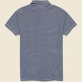 Yarn Dye Jersey Polo - White/Navy - Save Khaki - STAG Provisions - Tops - S/S Knit