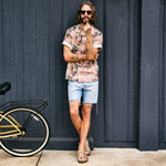 Didcot Scenic Shirt - Pink - Wax London - STAG Provisions - Tops - S/S Woven - Seersucker