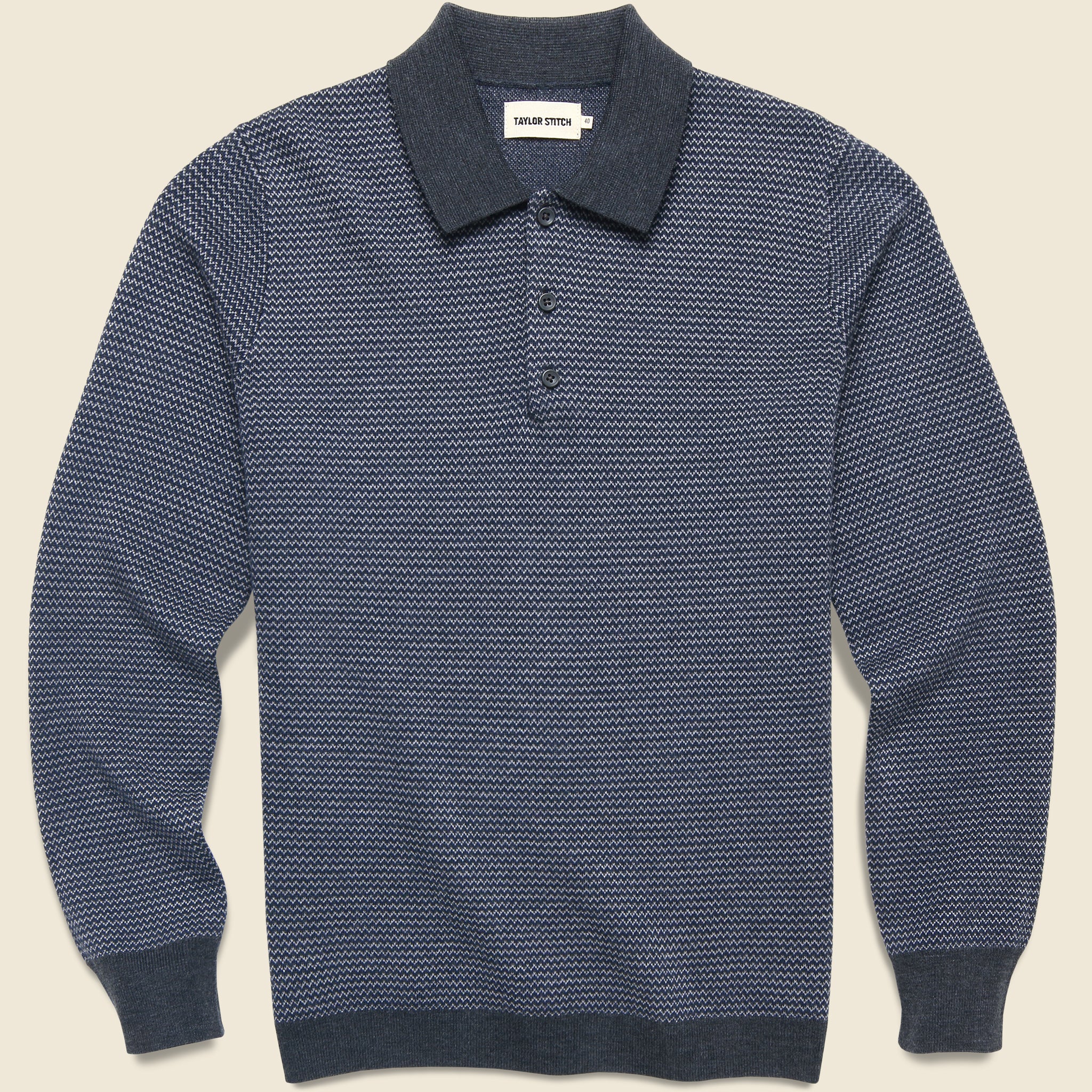 Newton Sweater Polo - Navy Birdseye
