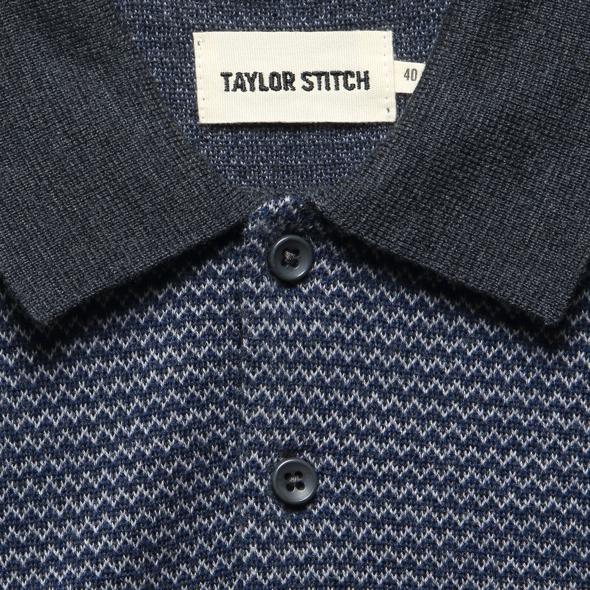 
                          Newton Sweater Polo - Navy Birdseye - Taylor Stitch - STAG Provisions - Tops - Sweater
                        