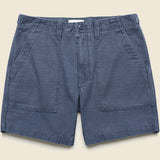 7" Surplus Shorts - Dark Navy Sateen - Taylor Stitch - STAG Provisions - Shorts - Solid