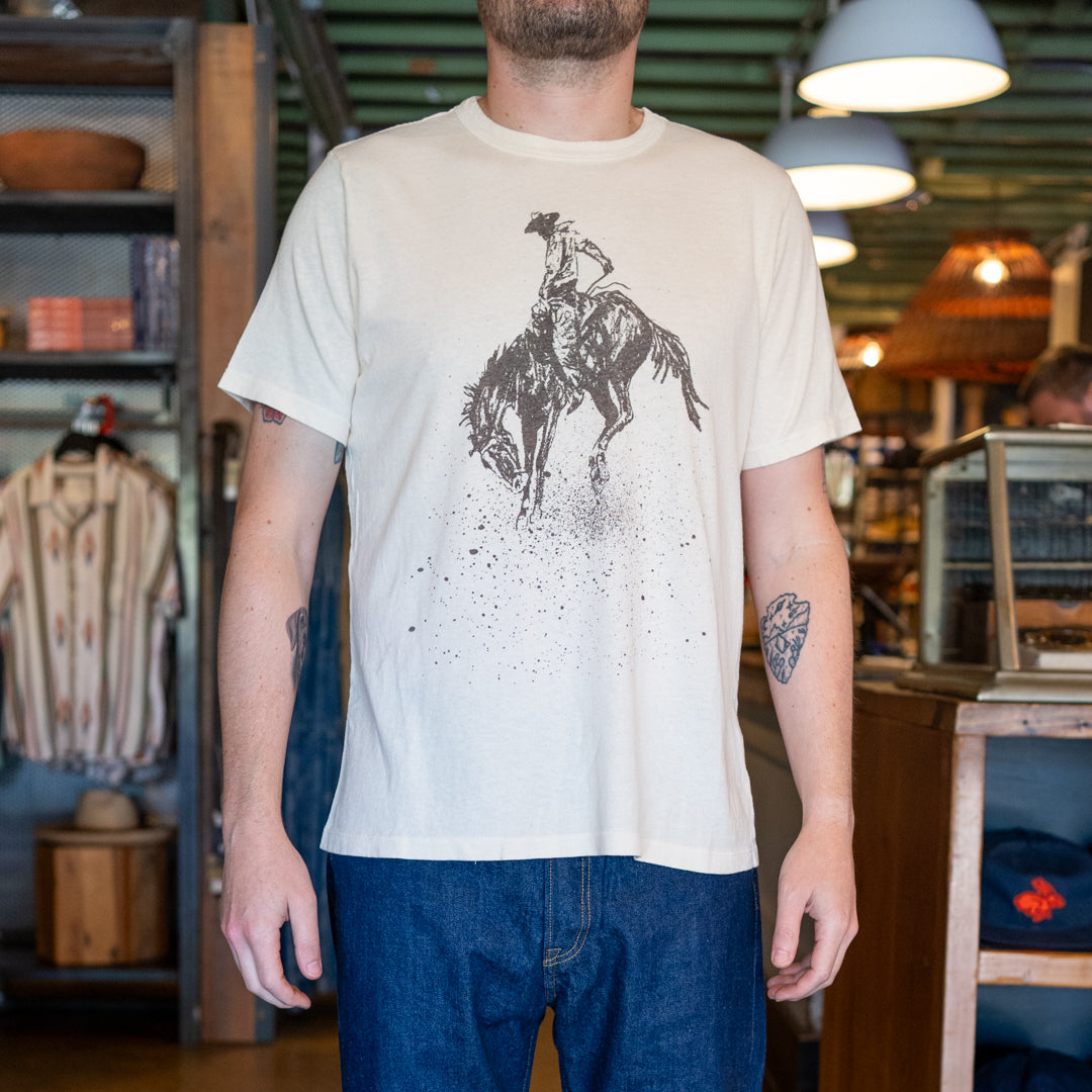 
                          Buckin' Bronco Tee - Vintage White - Imogene + Willie - STAG Provisions - Tops - S/S Tee - Graphic
                        