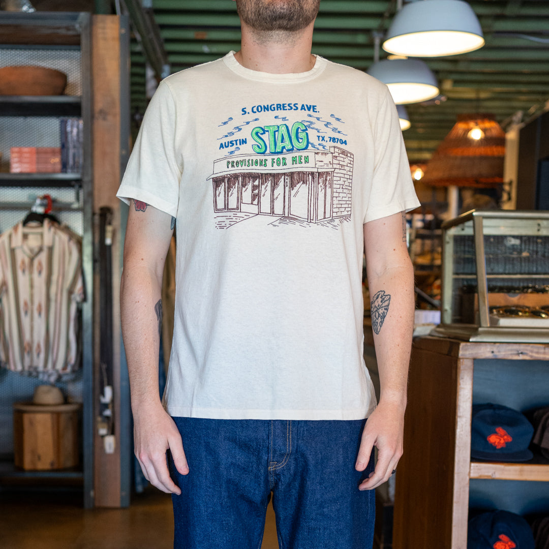 
                          STAG Storefront Tee - Vintage White - Imogene + Willie - STAG Provisions - Tops - S/S Tee - Graphic
                        