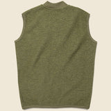 Wool Fleece Zip Waistcoat - Lovat - Universal Works - STAG Provisions - Outerwear - Vest