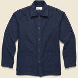 Easy Overshirt - Navy Herringbone - Universal Works - STAG Provisions - Tops - L/S Woven - Overshirt