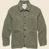 Harris Tweed Bakers Chore Jacket - Green - Universal Works - STAG Provisions - Outerwear - Coat / Jacket