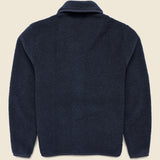 Alvar Fleece Lancaster Jacket - Navy - Universal Works - STAG Provisions - Outerwear - Coat / Jacket