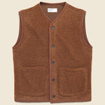 Alvar Fleece Lancaster Gilet - Cumin - Universal Works - STAG Provisions - Outerwear - Vest