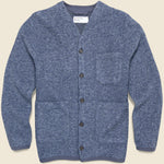 Wool Fleece Cardigan - Slate Blue - Universal Works - STAG Provisions - Tops - Sweater