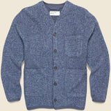 Wool Fleece Cardigan - Slate Blue - Universal Works - STAG Provisions - Tops - Sweater