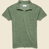Terry Fleece Vacation Polo - Birch - Universal Works - STAG Provisions - Tops - S/S Knit