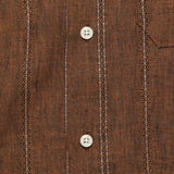 Stripe Linen Road Shirt - Brown - Universal Works - STAG Provisions - Tops - S/S Woven - Stripe